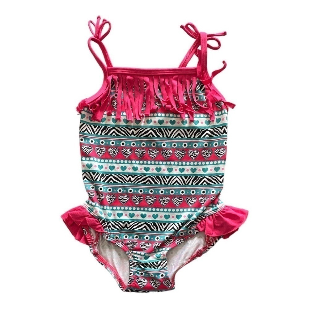 PINK PLATINUM-GIRLS ONE PIECE SWIMSUIT-SIZE 5/6